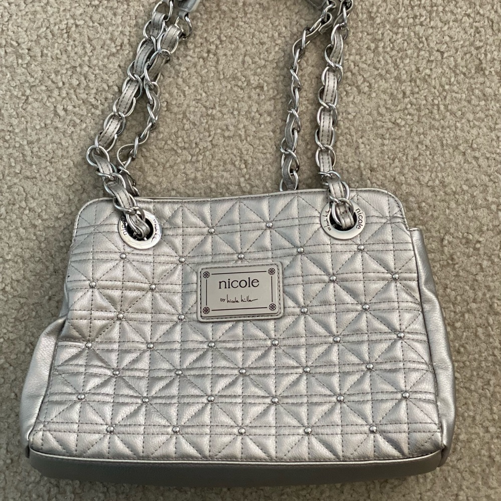 Nicole Miller metallic purse